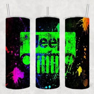 Jeep Grill Neon Splatter 20oz Hot/Cold Tumbler